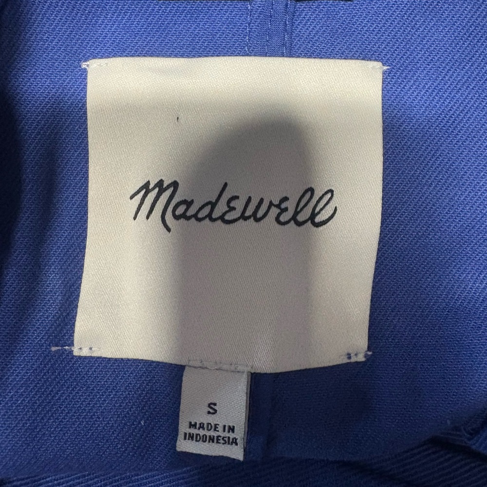Madewell crossover blazer cobalt blue womens size small slouchy oversized office - Picture 6 of 7